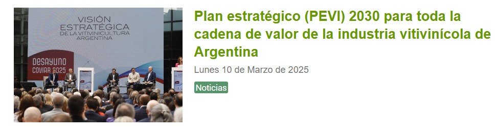 Plan estratégico 2025 de Coviar en Argentina